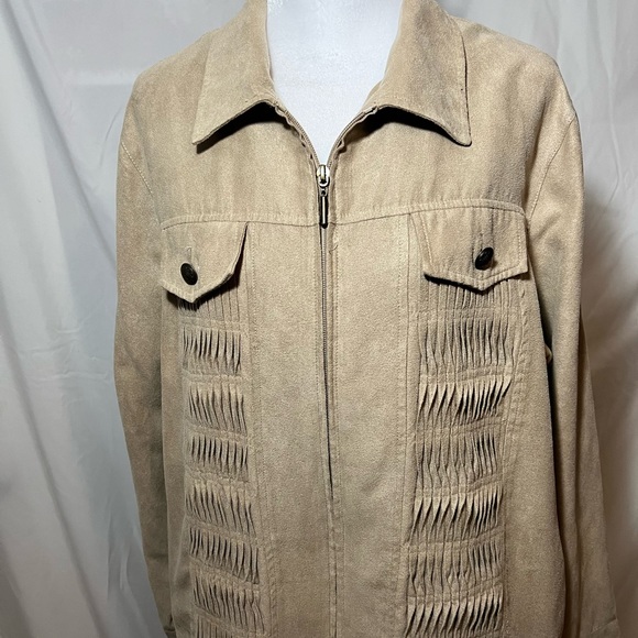 Draper's & Damon's Brown Suede Look Jacket Size M - Picture 2 of 9